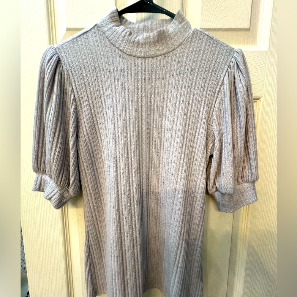 Short Sleeve Turtleneck Sweat Top